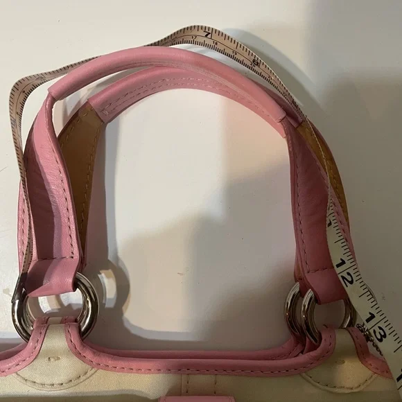Pink and Cream Women's Handbag - Picture 10 of 13